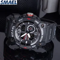 SMAEL  Cool Dual Display Waterproof Glow Electronic Watch 8007 Outdoor Transparent Watch Men's Outdoor 2