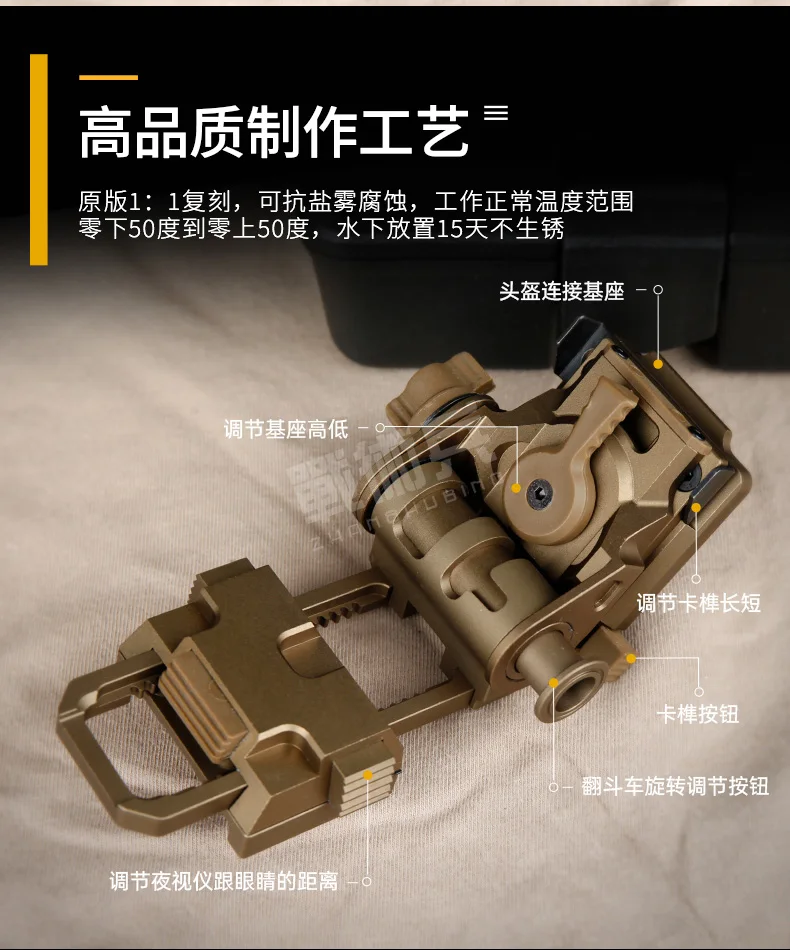 Erweiterte Version Helm Metall L4G24 NVG Halterung Halter Adapter für PVS15 PVS18 GPNVG18 Nachtsichtbrille Zubehör – Detail 4