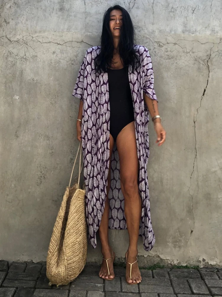 purple beach kimono