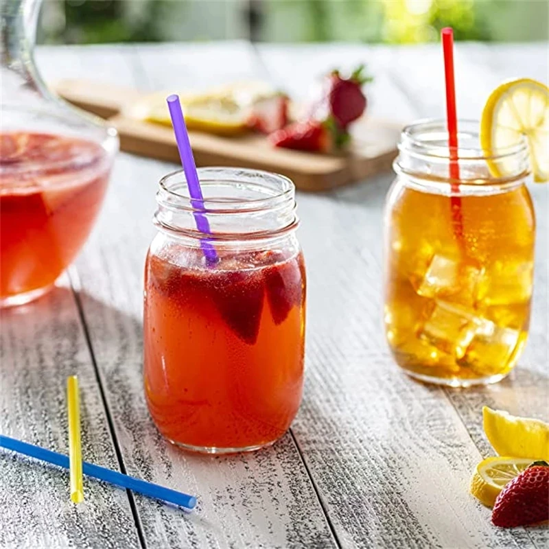 300Pcs Disposable Plastic Straws For Party Drink