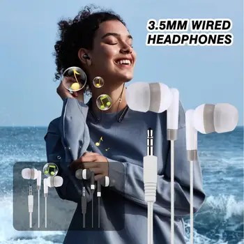1 pz 3.5mm In tipo di orecchio cuffie cablate colorate nell'orecchio musica cablata 3.5mm auricolari Tablet Mobile MP3/MP4 tappi per le orecchie universali