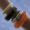 DIEZI 4 Style Punk Geometric Heavy Metal Bangles Fashion Hip Hop Acrylic Resin Wide Bangles Bracelets For Women Men Jewelry 1