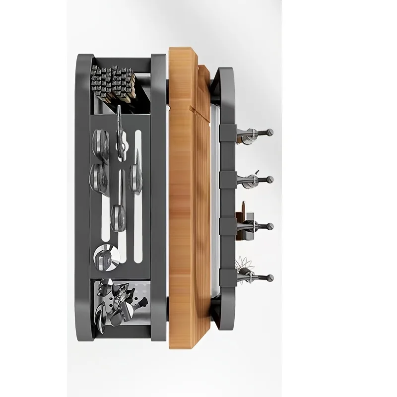 Knife Holder Kitchen Rack Home Countertop Cutting Board Rack Integrated Storage 1pc