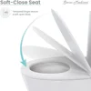 24" Length One Piece Toilet Dual Flush 1.1/1.6 GPF with Side Holes Glossy White Toilets Bathroom Items Folding Cleaning Parts 4