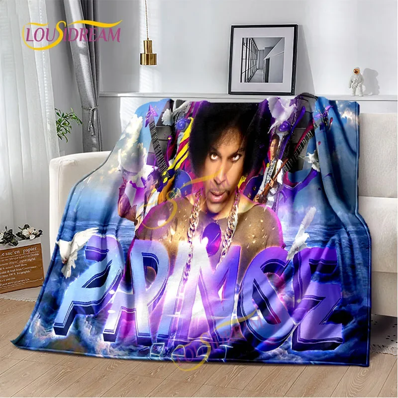American all-round singer Prince Rogers Nelson printed DIY lightweight home thin sofa cover home office casual thermal blanket 5