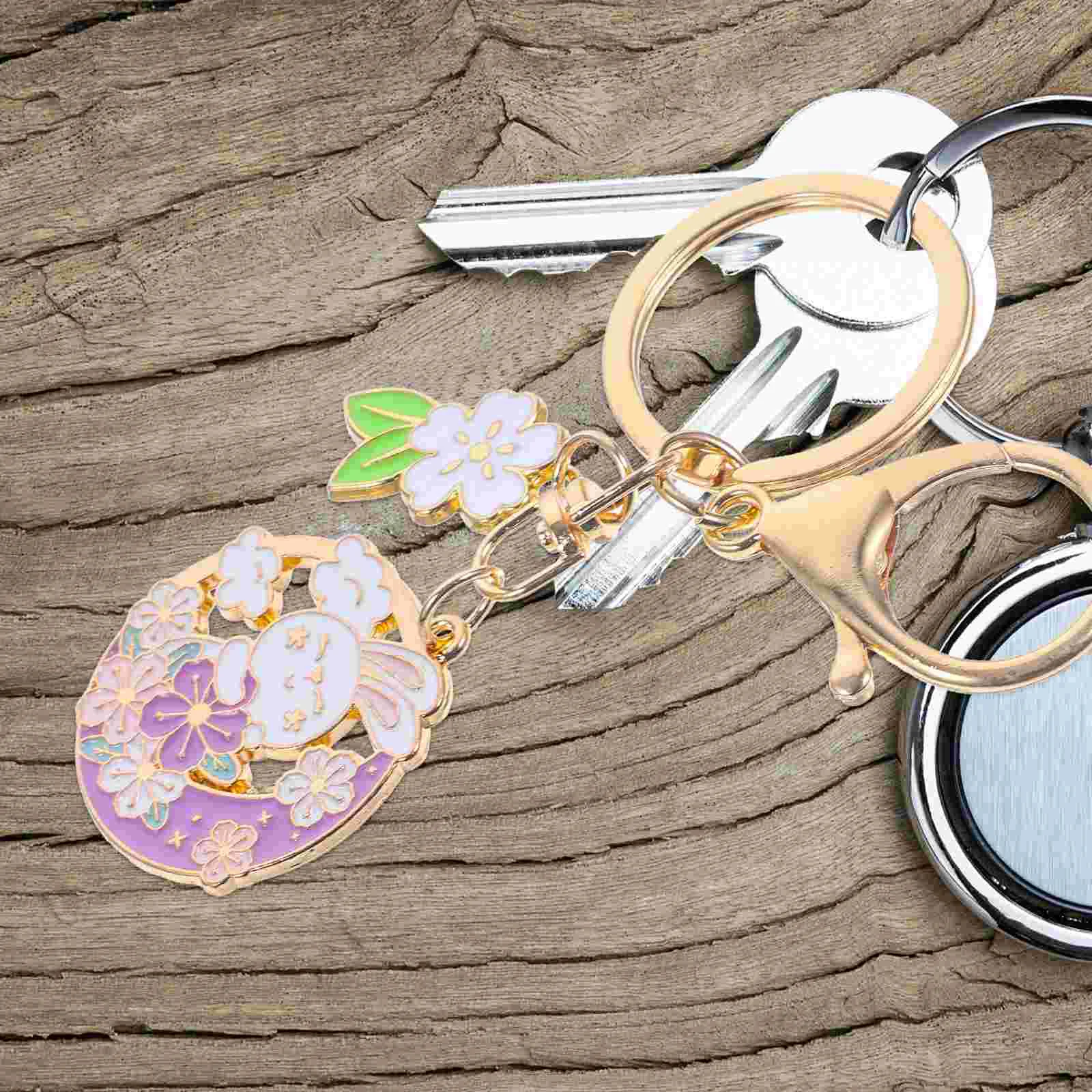 

4pcs Easter Key Chain Easter Key Ornament Bunny Key Chain Bunny Key Decoration