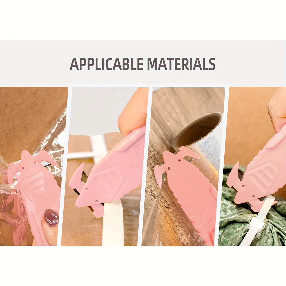 Box cutter T TOVIA Box Opener Double-sided Blade Safety Utility Knife Parcel Package Tape House Office Security Knife Tools