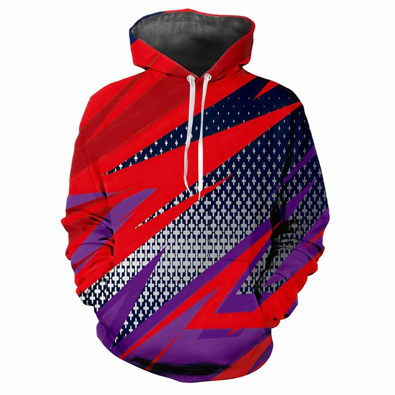 Sudadera con capucha con estampado 3D de rayas y empalme para hombre, sudadera con patrón de bloques de color, sudadera de manga larga para ocio callejero, sudadera holgada