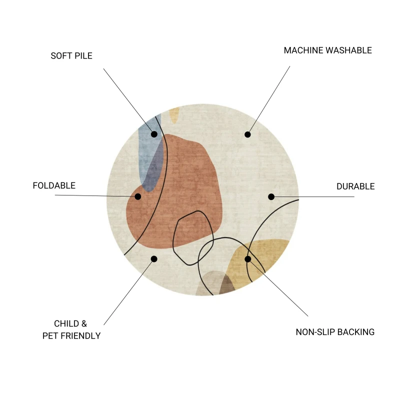 Durable Indoor Round Rug