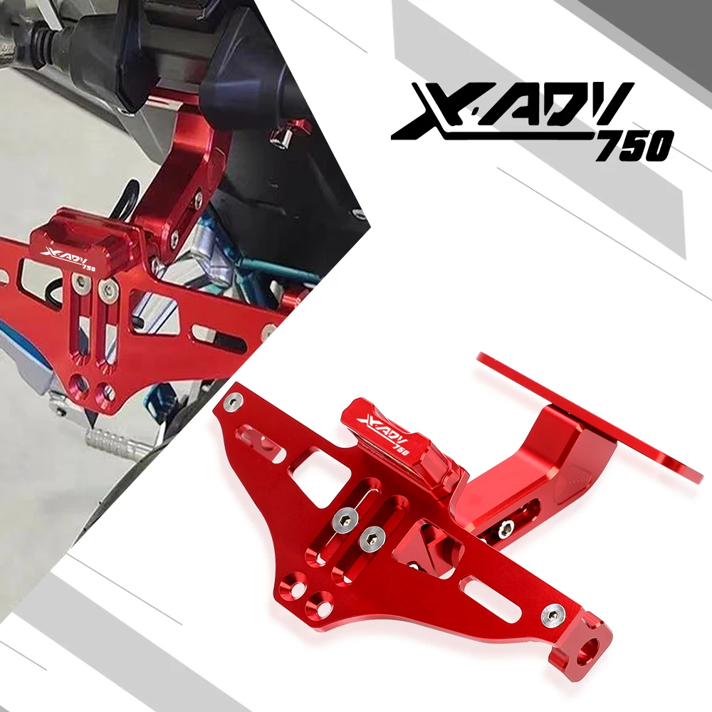 Motorcycle Universal Adjustable Tail Tidy Rear License Plate Holder With Led Light For Honda Xadv X-Adv Xadv750 2022 2021 2020