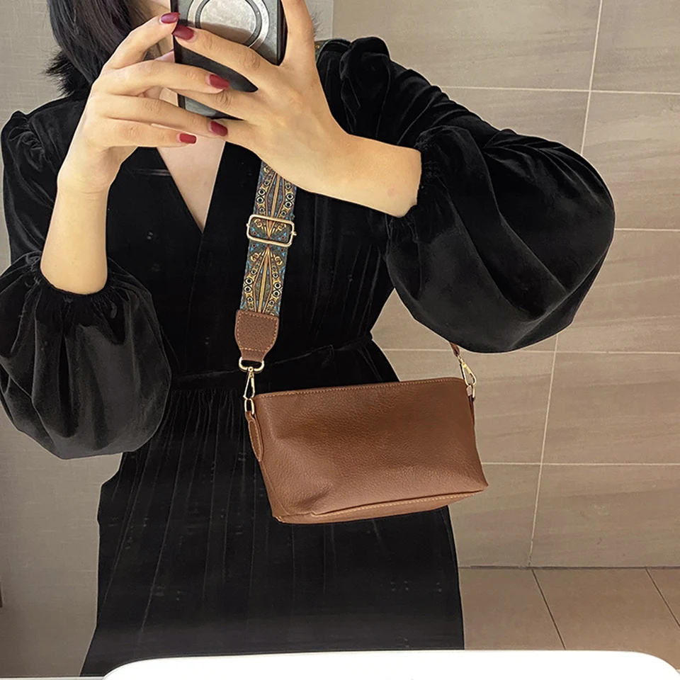 Borsa A Tracolla Donna RAVUO - Pelle PU, Regolabile, 24x7x17 Cm, Elegante E Pratica