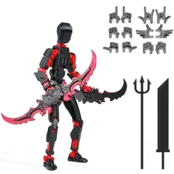 3D Printed Shapeshift Robot Action Figure - Lucky 13 DIY Mannequin Toy (Red)
