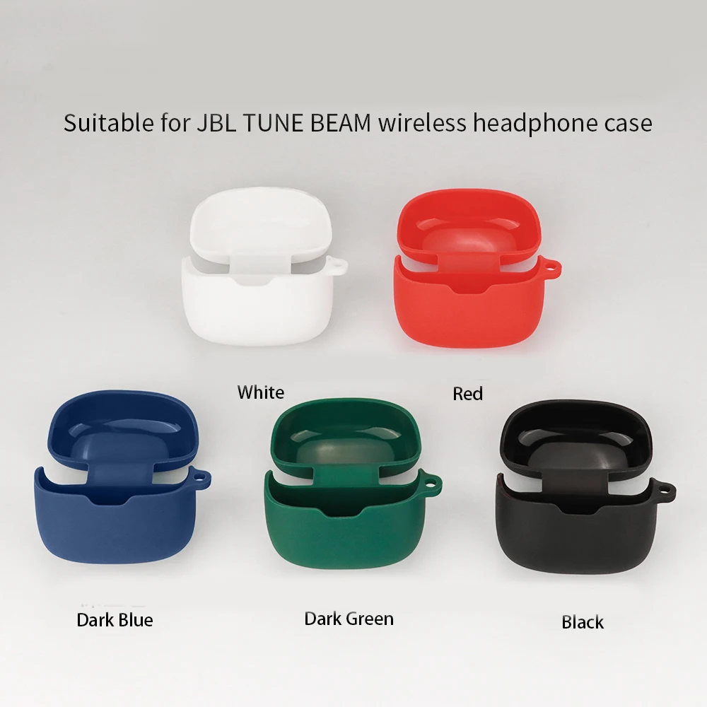 

For JBL TUNE BEAM Case Solid Color Silicone Full edge protect Shockproof Bluetooth Earphone Cover for jbl tune beam cover