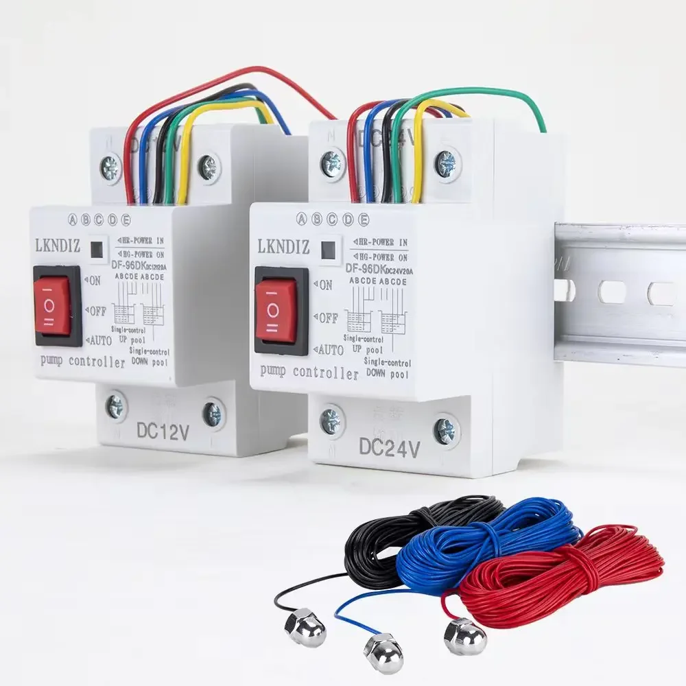 DF-96DK Automatic Water Level Controller Switch DC 12V 24V 20A Water tank Liquid Level Detection Sensor Pump Controller