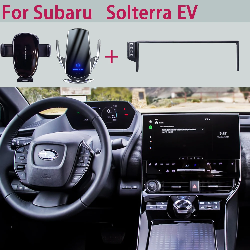 

Автомобильный держатель для телефона для Subaru Solterra EV 2023 2024, стационарный навигационный кронштейн для экрана, быстрая основа, стандартная подставка