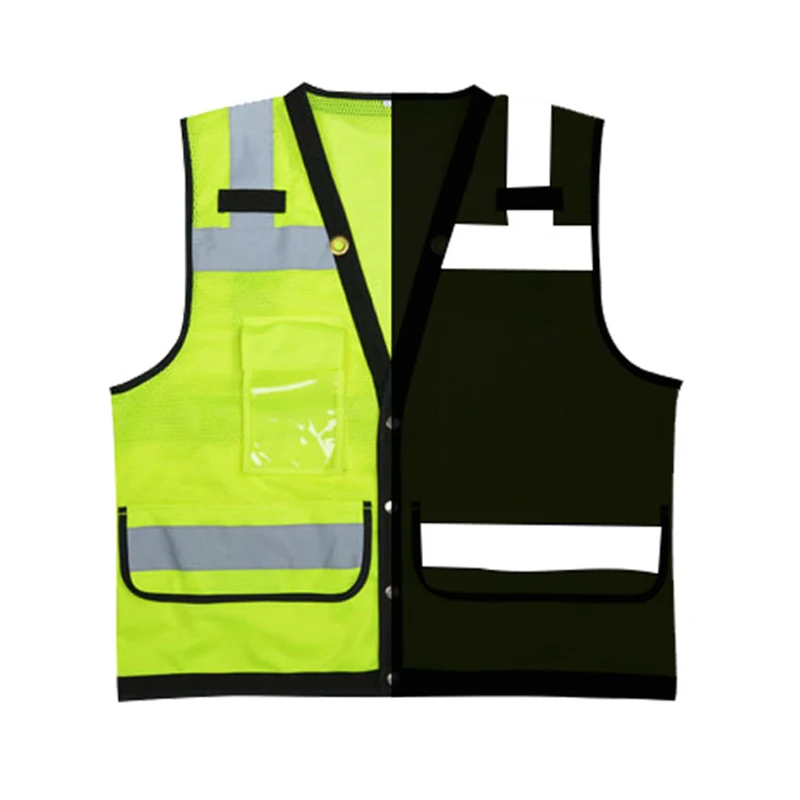 High Visibility Vest Pockets Reflective Vest for Men and Women Mesh Safety Vest Work Wear Reflective