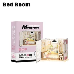 Artisan Miniature House Kit - Intricate 3D Puzzle with Elegant Furniture Decor, Perfect (Bed Room)