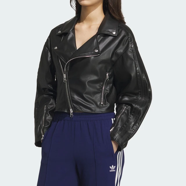 Adidas officiel véritable originaux femme motard Style veste de sport en simili cuir JL7553 1