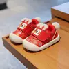 Baby's New Year Shoes with Velvet and Spring Chinese style Baby Trendy Red 1-3 Year Old Soft Soled Anti slip Sneakers 1