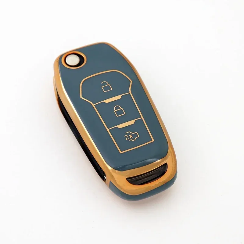Auto Shell Fob Key Protector For Ford Fusion Fiesta Escort Mondeo Everest Ranger Figo Puma MK8 TPU Car Remote Key Cover Case key case,car key shell,key cover,folding car key shell,fob cover,key fob replacement