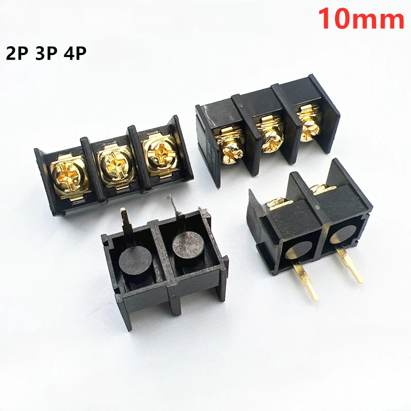 

5Pcs KF1000 2/3/4Pin PCB Screw Terminal Block Wire Connector KF1000 Pitch 10mm Gold-Plated Straight Pin Spliceable PCB Terminals