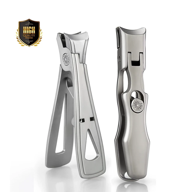 Nail Clipper Wide Blade Large Nail Cutter Titanium Plated Extra Sharp & Heavy  Duty Toenail Clippers for Thick Nails - AliExpress