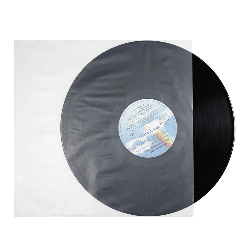 12" Round Bottom Record Inner Sleeves 40 Micron - Premium Frosted Plas - Dutch Vinyl Record Store
