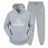 Men's VOLCOM Spring and Autumn Outdoor High Quality Hoodie Set, Sports Mountain Hoodie, Fashion and Leisure 1