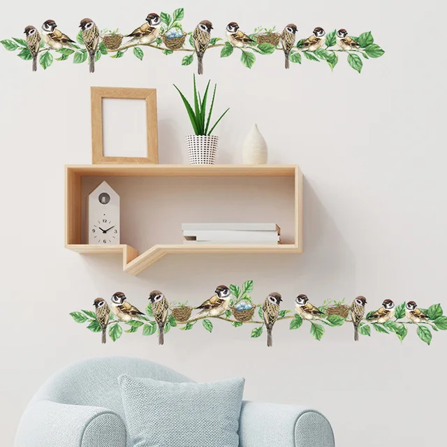 YOYOJOY Vinilo Decorativo De Pared Para árbol De Fotos Familiar Grande, Marcos De Fotos, Calcomanías De Pared Para Sala De Estar, Hogar, Cama, Habitación De Bebé, árbol De Memoria Y Pájaros