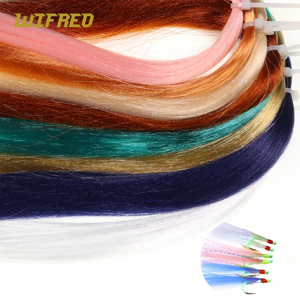 Wifreo 4 Bags Stelle Filanti In Fibra Morbida E Luminosa Per Salmone Sabiki Rig Esche Fibre Sintetiche Filo Per Capelli Volare Legando Materiale