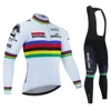 Soudal Quick Step New Spring /Autumn Long Sleeve Cycling Jersey Set Bicycle Clothes MTB Bike Bib Pants Kit Ropa Ciclismo Culotte 4