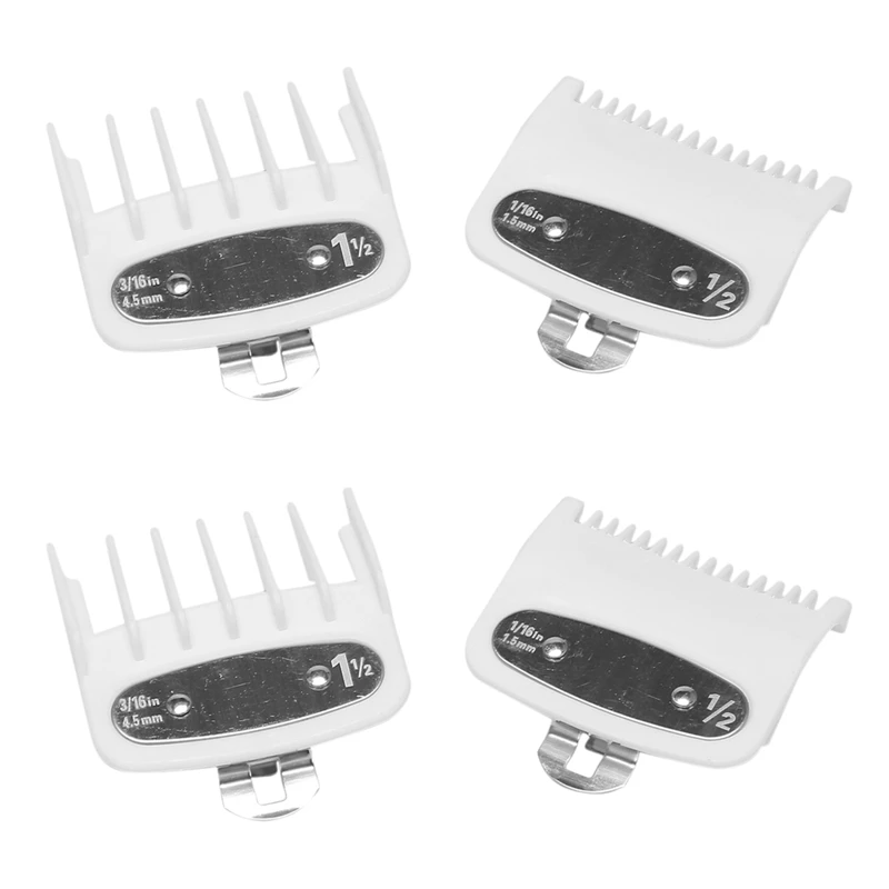 

2023 Hot Sale-4PCS Hair Clipper Combs Guide Kit Hair Trimmer Guards Attachments 1.5MM/4.5MM For WAHL Hair Clipper
