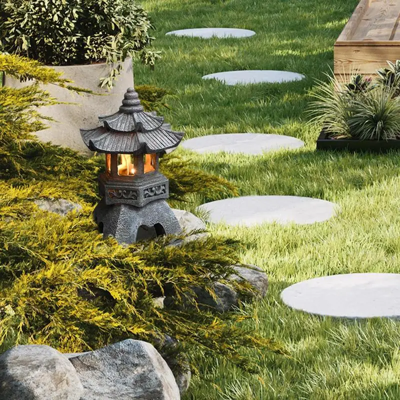 

Ландшафтные фонари для дорожек, дворцовая лампа на солнечных батареях, уличный фонарь дзен, украшение для виллы, ночник на солнечных батареях для дорожек