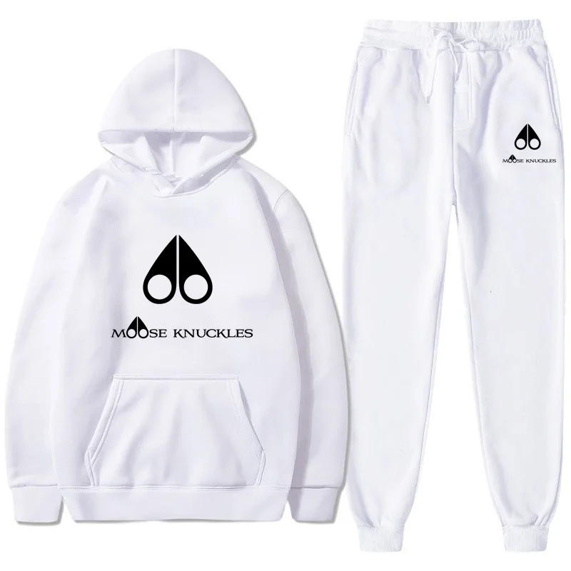 New Men's Sets Brand Track Suit Sports Casual Pullover 2pcs Training Suit Hoodie Sweatshirt+Sweatpant Work Wear Hunting Clothing