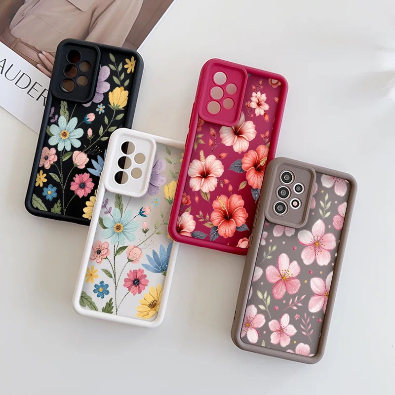Elegant Pink Peach Blossom Soft Phone Case Cover