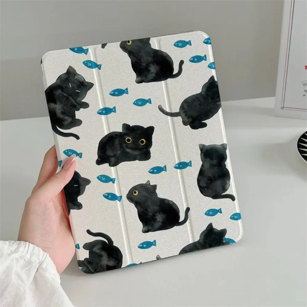 Adorable Cat Pen Holder Tablet Case