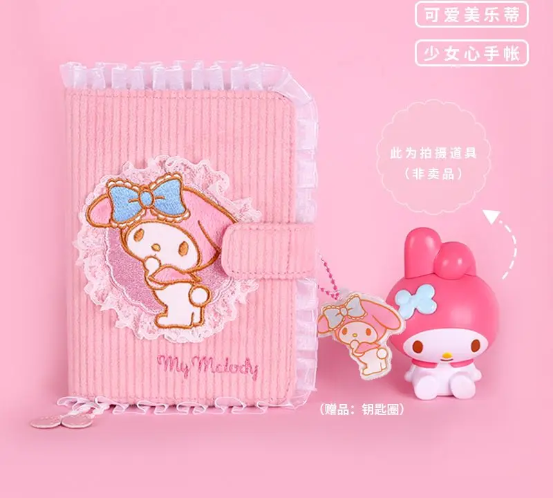 

Kawaii Cute Sanrio Notebook Mymelody Cartoon New Creative Lace Scraping Notebook Notepad Diary Pocket Book Student Stationery