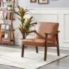 Wood Legs, Reading Leisure Chair with High Back for Living Room 4