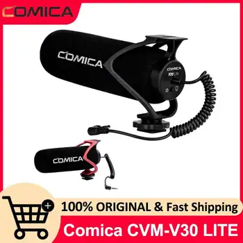 Microfono shotgun supercardioide Comica CVM-V30 LITE per videocamera, microfono a condensatore professionale per registrazione video e vlogging con supporto antiurto