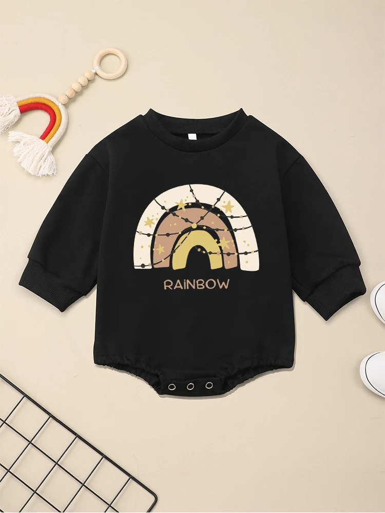 Bambino Tuta Felpa Modello Arcobaleno Estetico Carino Ragazzo Ragazza Vestiti Del Bambino Tuta Comodo Morbido Ropa De Bebé Spedizione Gratuita