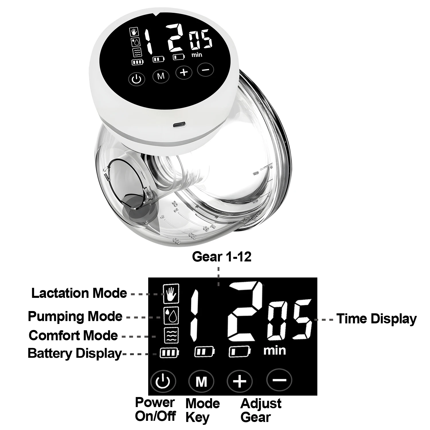 Smart Electric Breast Pump – Portable Hands-Free Wearable Milk Extractor, Silent & Comfortable 2