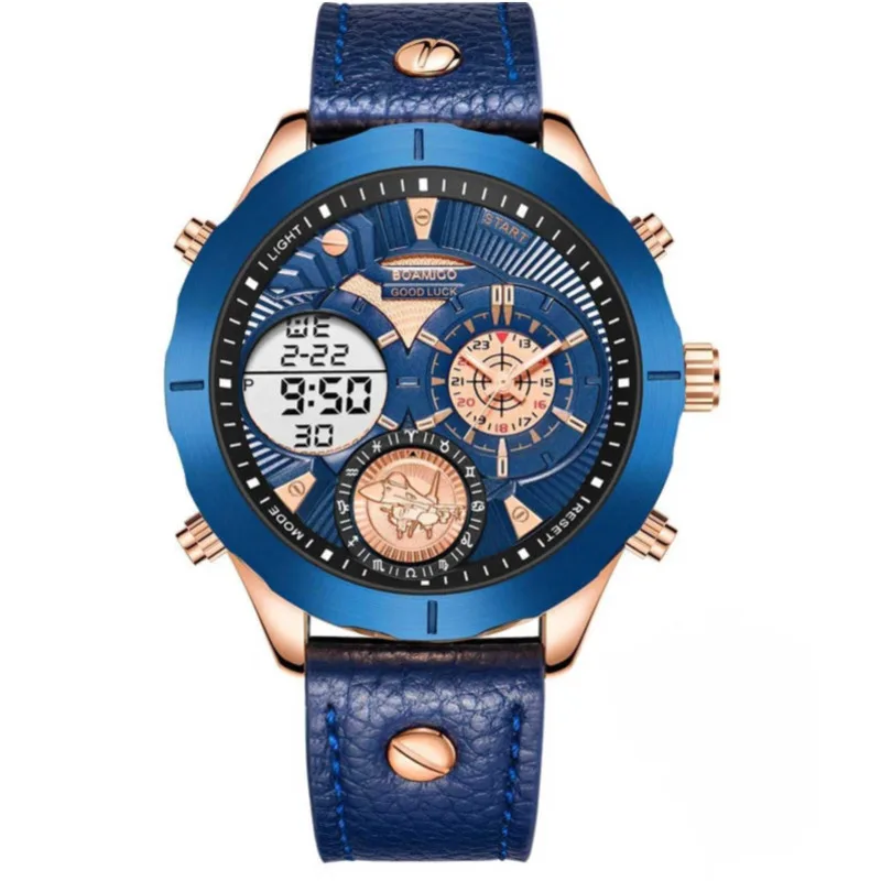

Electronic Watches For Men's Leather Strap With Luminescent Waterproof Calendar Display Fashion Luxury Men's Electronic Watches