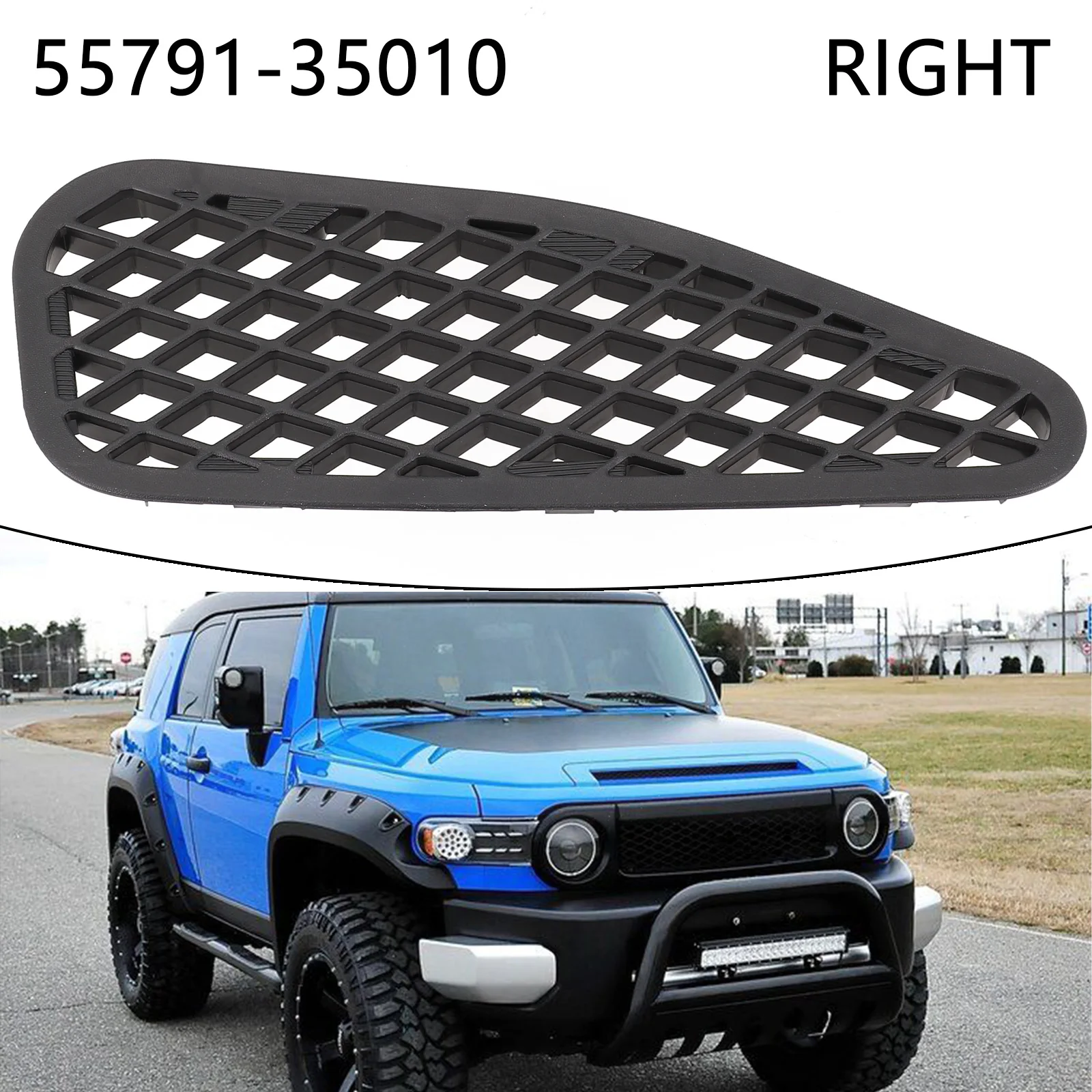 

RH HEATER DUCT HOLE COVER AIR COWL GRILLE for 2007 2008 2009 2010 2011 2012 2013 2014 For TOYOTA For FJ CRUISER