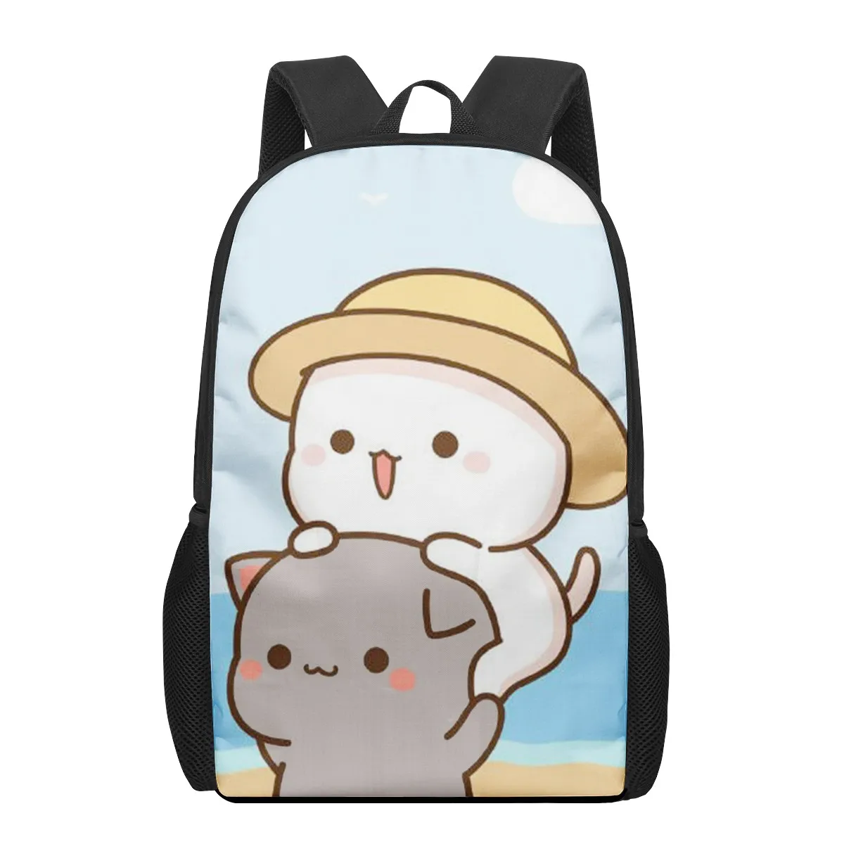 Peach Cat Cartoon cute 3D Pattern School Bag for Children Girls Boys Casual Book Bags Kids Backpack Boys Girls Schoolbags Bagpac
