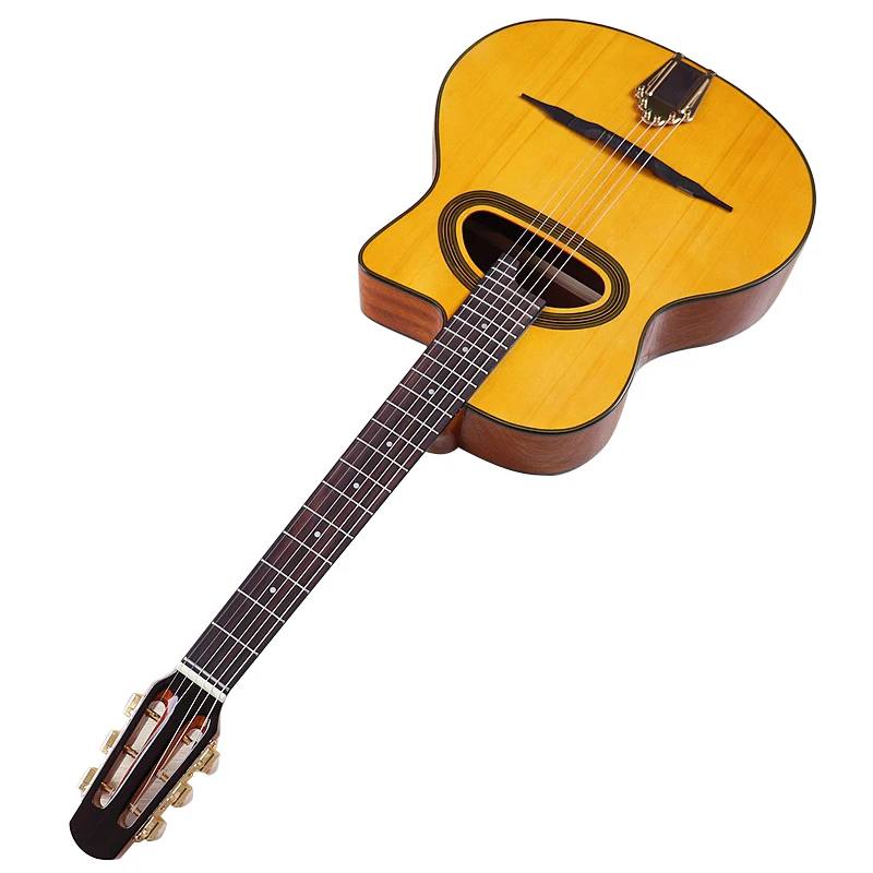 Acoustic Guitar 41 Inch 6 String Folk Guitar Solid Wood Spruce Top