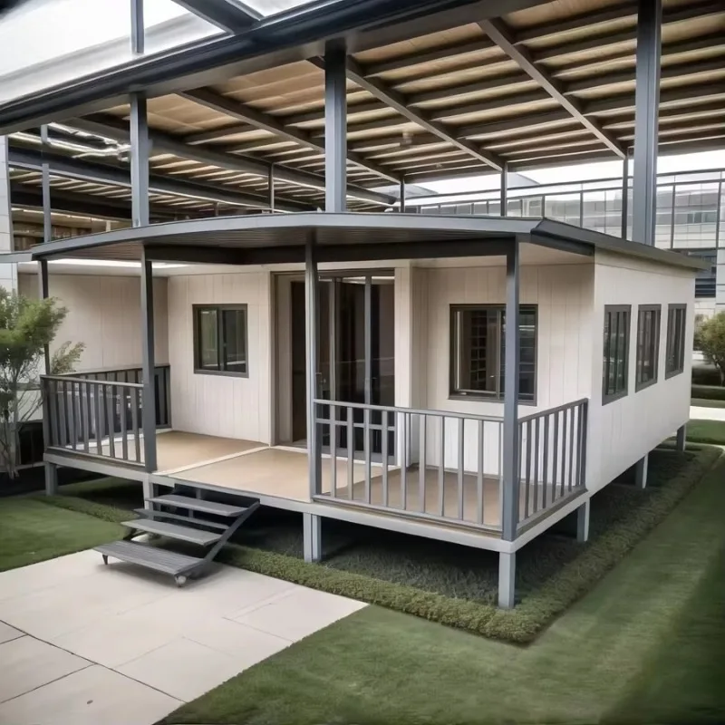 บ้านสำเร็จรูปขนาดเล็กราคาประหยัด แบบพับได้ ขยายได้ 3 ห้องนอน พร้อมห้องน้ำ 1