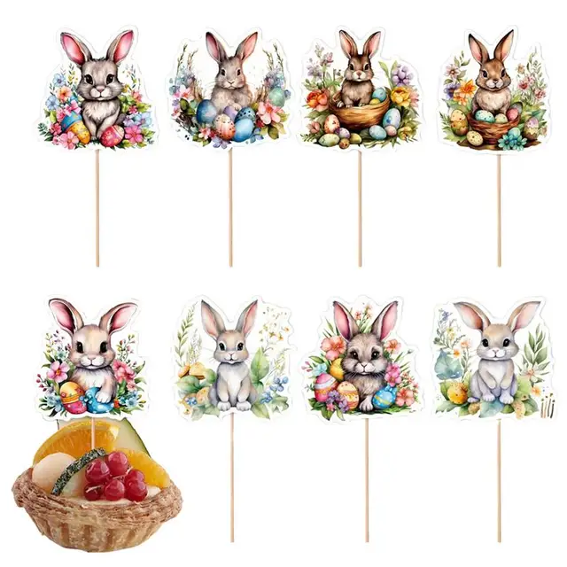 Easter Bunny Cupcake Toppers Easter Bunny Cupcake Toppers Wafer Rice