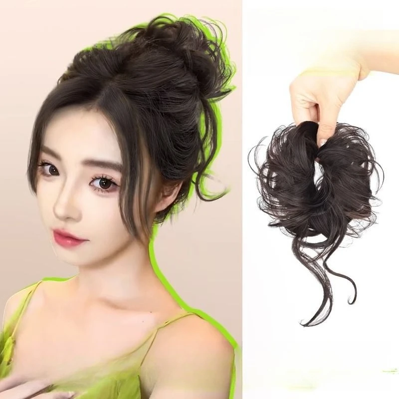 여성용 합성 가발 번 가발, 꽃봉오리 드래곤 비어드 번, 풀 리얼 헤어 내추럴 볼륨 레이지 번 스타일링 도구