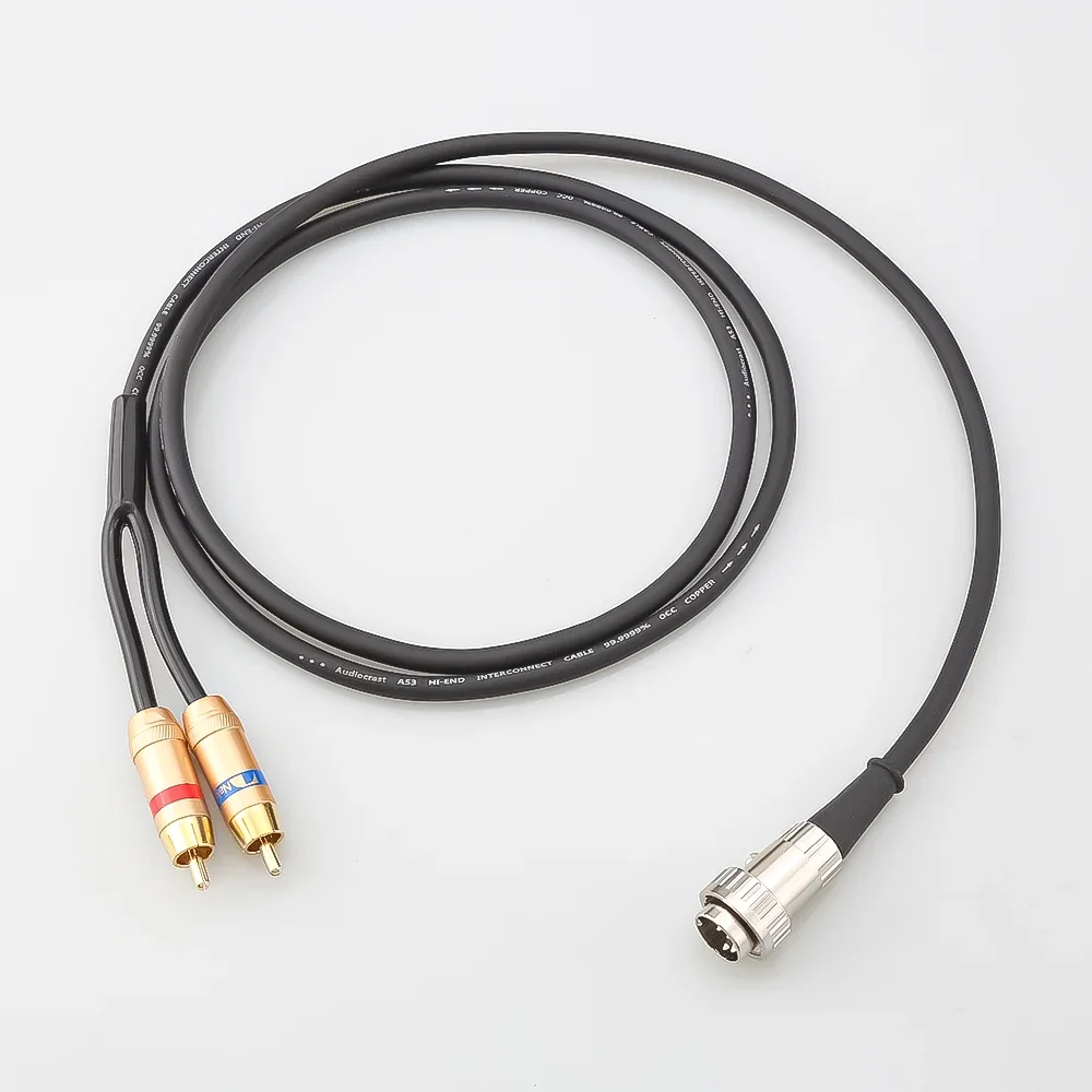 NAIM 4-Pin DIN To Dual RCA Cable | 1 Meter Pure OFC With Twist Lock | For Hi-Fi Audio Systems