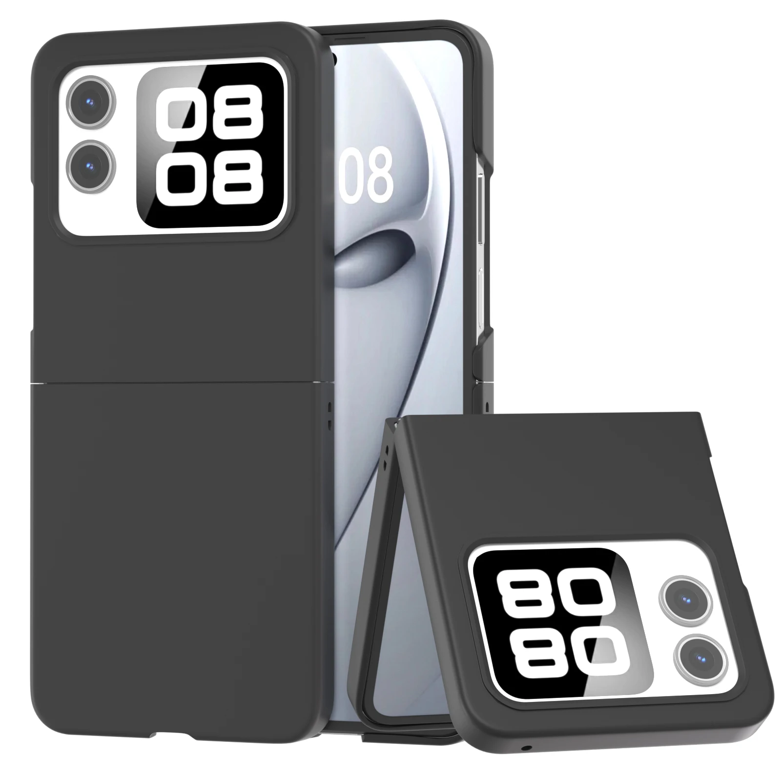 Ultra-Thin Soft Touch Silicone Case for Foldable Phones - Super Slim Protective Cover with Anti-Fouling Hard PC Back